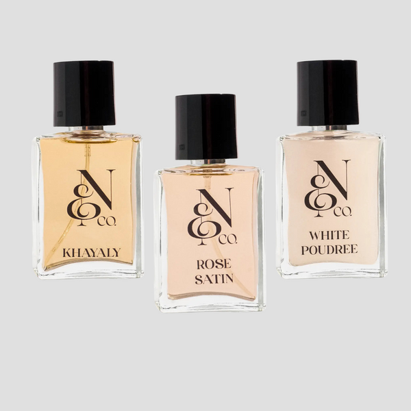 Khayaly + Rose Satin + White Poudree